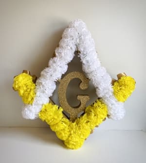 Masonic Emblem (silk or fresh) Flower Bouquet