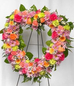 Bright Heart Wreath Flower Bouquet