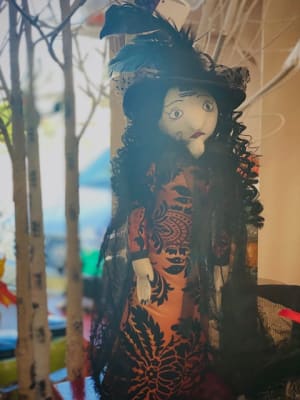 Witch Figure Flower Bouquet