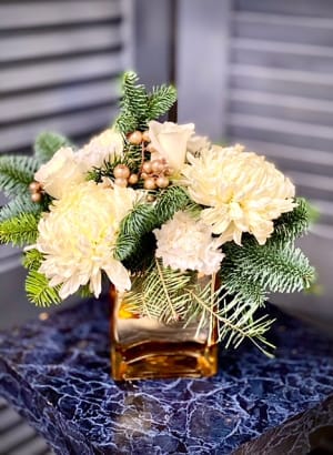 Christmas is Golden Flower Bouquet