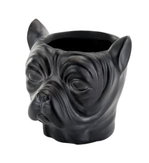 French Bulldog Head Planter Flower Bouquet