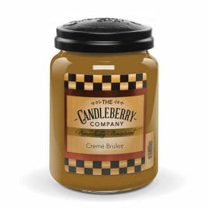 Candleberry Creme Brulee Jar Candle Flower Bouquet