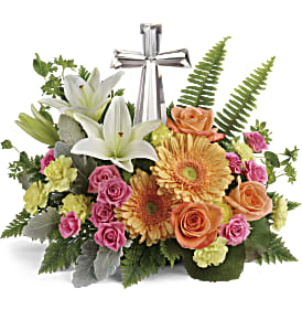 Precious Petals Cross Flower Bouquet