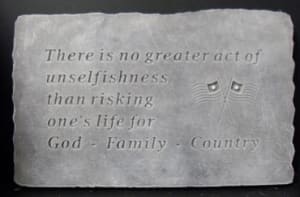 No Greater Act Stone On wire stand Flower Bouquet