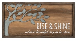 Rise and Shine Framed Plaque Flower Bouquet