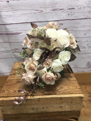 Country Glam with Rose Gold Wedding Flowers Flower Bouquet