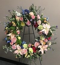 Warm Thoughts Wreath Flower Bouquet