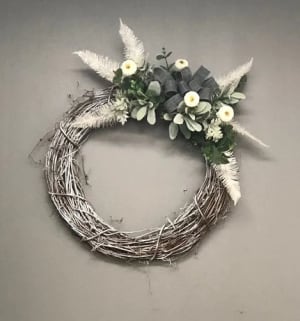 Frosted Flannel Silk Wreath Flower Bouquet