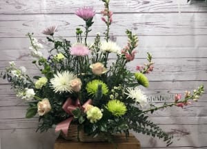 Uplifting Moments Sympathy Basket Flower Bouquet