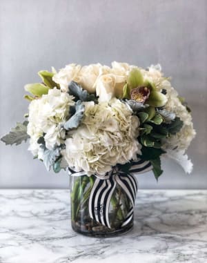 Limes and Whites Flower Bouquet