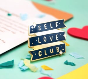 Self Love Club Enamel Pin Flower Bouquet