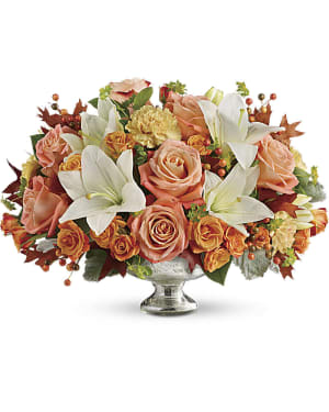 Teleflora's Harvest Shimmer Centerpiece Flower Bouquet