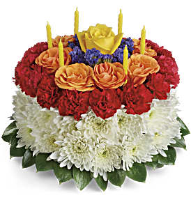 Floral Birthday Cake Flower Bouquet