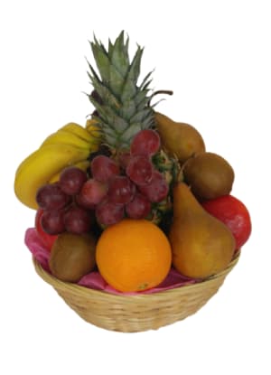 Fruit Basket Flower Bouquet