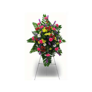 6F-Primary Color Fresh Flower Easel Flower Bouquet