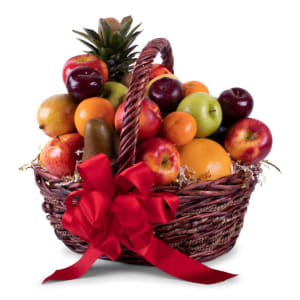 Christmas Fruit Basket Flower Bouquet