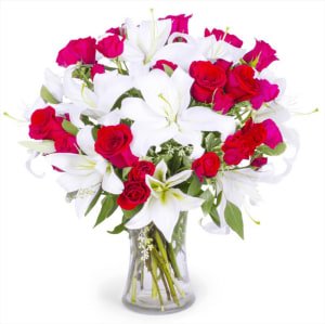 Red & White Wondrous Bouquet Flower Bouquet