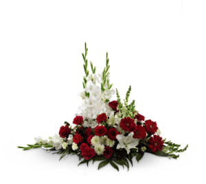 Crimson & White Arrangement Flower Arrangement Crimson & White Arrangement Flower Bouquet