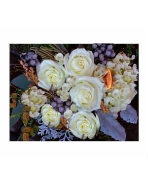 Apricot White Flower Bouquet