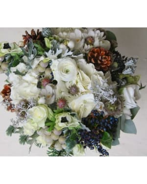 Warm & Woodsy White Flower Arrangement Warm & Woodsy White Flower Bouquet