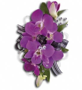 Purple Promise Wristlet Flower Bouquet