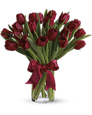 Radiantly Red Tulips PM Flower Bouquet