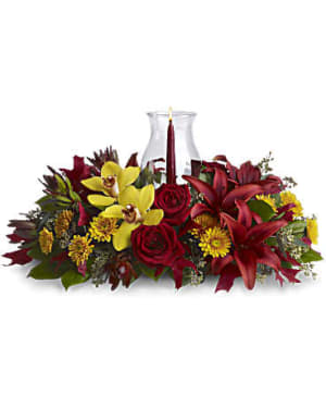 Glow of Gratitude Centerpiece Flower Bouquet