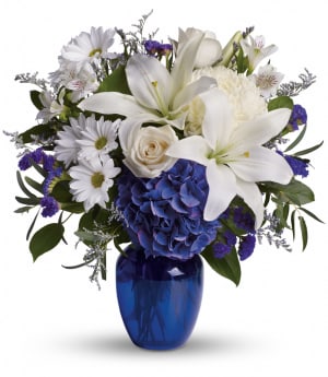 Beautiful in Blue Flower Bouquet