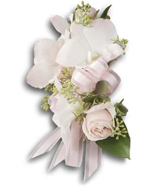 Beautiful Blush Corsage Flower Bouquet