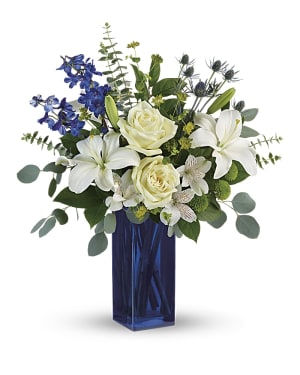 Teleflora's Calming Cobalt Bouquet Flower Bouquet