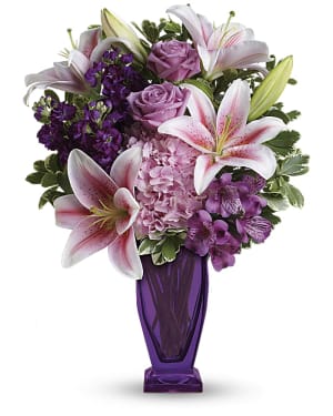 Teleflora's Blushing Violet Bouquet Flower Bouquet