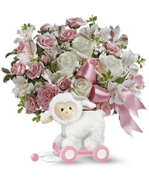 Teleflora's Sweet Little Lamb - Baby Pink Flower Bouquet