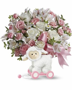 Teleflora's Sweet Little Lamb - Baby Pink Flower Bouquet