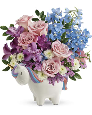 Teleflora's Enchanting Pastels Unicorn Bouquet Flower Bouquet