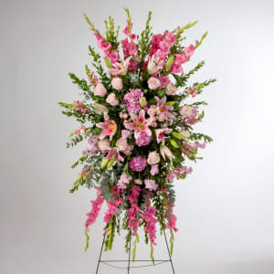 Compassion in Pink Easel Spray Flower Bouquet