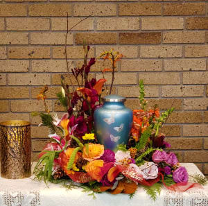 Dreaming of Butterflies urn Surround Flower Bouquet