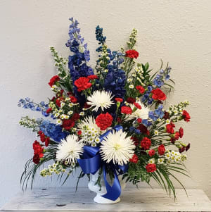 Patriotic Remembrance Flower Bouquet