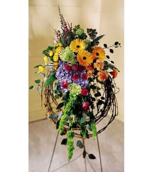 Countryside Memory Wreath Flower Bouquet