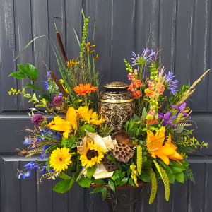 Fields and Streams Urn Surround Flower Bouquet