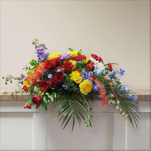 A Stunning Remembrance Urn Enhancement Flower Bouquet