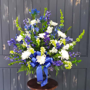 Blue in Bloom Traditional Arrangement Flower Bouquet