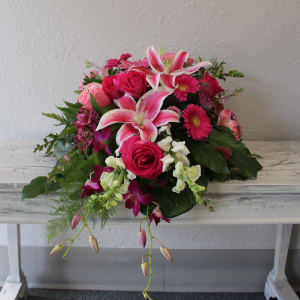 Tender Farewell Petite Casket Spray Flower Bouquet