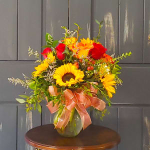 Sunshine, Sunflowers and Roses! Flower Bouquet