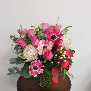 Thinking of You in Pink Flower Bouquet