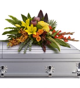 Island Memories Casket Spray Flower Bouquet