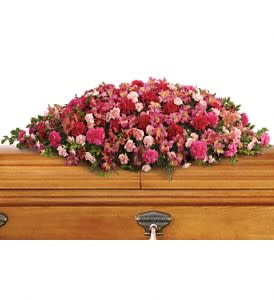 A Life Loved Casket Spray Flower Bouquet