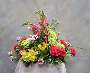 Razzle-Dazzle Centerpiece Flower Bouquet