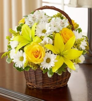 Peace, Prayers, & Blessings- Yellow and White Flower Bouquet