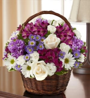 Peace, Prayers, & Blessings- Lavender and White Flower Bouquet