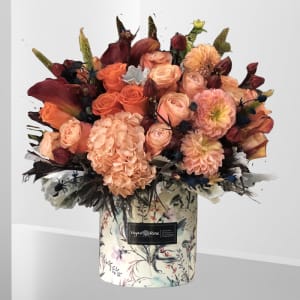 PEACH LOVE BOX Flower Bouquet